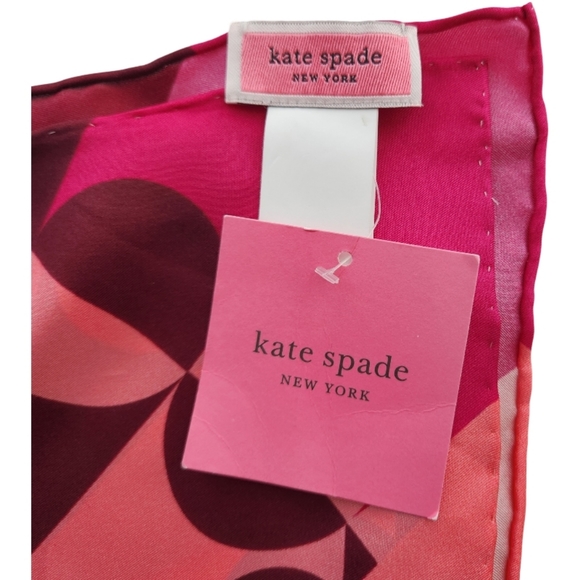 KATE SPADE Silk Geo Spade Scarf - Picture 7 of 9